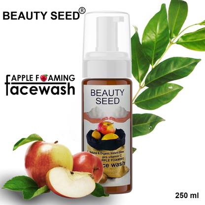 Beauty Seed Instant Glow Apple Foaming  with the Extracts of Oranges and Kiwi | No Side Effects, Suitable for All Types of Skin - 250 ml Face Wash