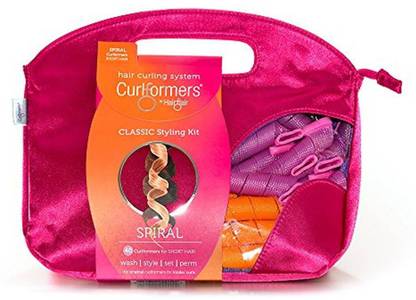 Hair Flair Curlformers Hair Curlers Spiral Curls Styling Kit, 40 No Heat Hair Curlers And 2 Styling Hooks, For Short Hair Up To 8Inches/ 20Cm Long Hair Curler