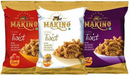MAKINO Corn Twist (Honey Butter, Pizza,Tomato ,