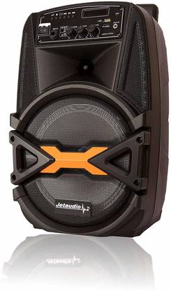 jet audio EIGHT inch portable Bluetooth speaker with double karaoke mic UHF 80 W Bluetooth Tower Speaker