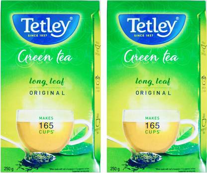 Tetley GREEN TEA LOOSE LONG LEAF ORIGINAL ( 2 BOXES OF 250GM) Green Tea Box