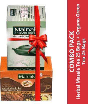 Mainak Herbal Masala Unflavoured Green Tea Bags Box