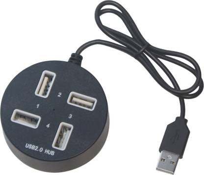Flipkart SmartBuy 4-Port USB 2.0 Adapter Round-Shaped Portable USB Hub