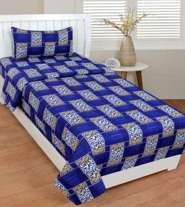 TexTile Furnishers 180 TC Microfiber Single Printed Flat Bedsheet