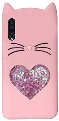 ANVIKA Back Cover for Redmi A3 3D Hart Design Love Kitty Back Case Cover