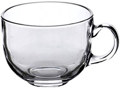 FABINDI Pack of 6 Glass New Design Imported Transparent Cup Set for Tea/Coffee