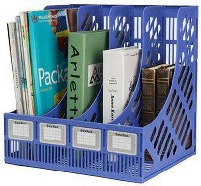 CLOUDTAIL CHOICE 4 Compartments Plastic Files, Books, Magazines, Newspapers