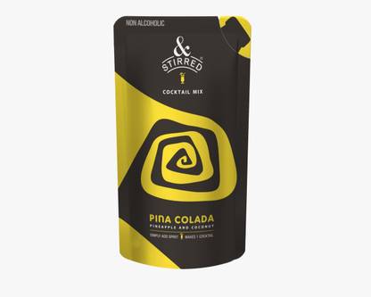 & Stirred Pina Colada Cocktail / Mocktail Mix - Combo Pack of 12