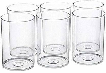 BOROSIL (Pack of 6) Vision Elegance Flute Glass Set of 6 Glass Set Water/Juice Glass