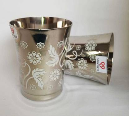 arhamarts (Pack of 2) SSG Pari 053 Set of 2 Glass Set Water/Juice Glass