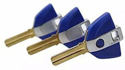 open throttle racers Blank Key for Superbikes Models with Sensor Slot Blue Key Chain