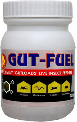 Pet Care International (PCI) Gut-Fuel, Effective "Gutload" for Live Insects Food, An All in One food for Mealworm, Superworm, Waxworm, Crickets, Roaches, Cockroaches, Locusts Feeder Insects (200grm) Pet Health Supplements
