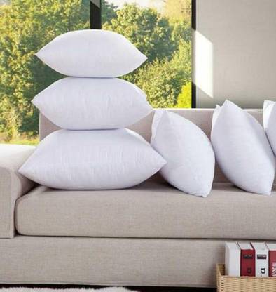 Apricot Home Decor Polyester Fibre 20x20 Inch Square Sofa Bedroom Living Room Set Of 5 White Cushions Decorative Cushion Pack Decor Polyester Fibre 20x20 Inch, Cushion Filler For Sofa