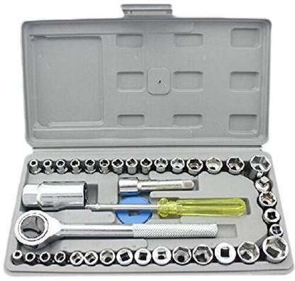 Om Enterprise 40 in 1 Pcs Wrench Tool Kit & Screwdriver and Socket Set Single Sided Rachet Wrench Socket Set