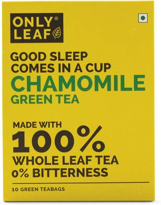 Onlyleaf 100% Natural Calming Chamomile Green Tea Bags Box