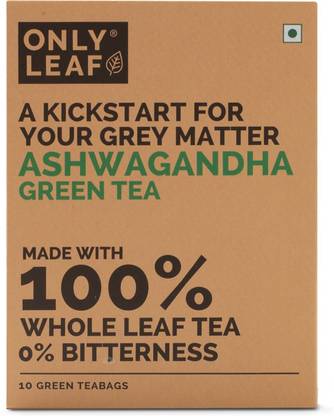 Onlyleaf 100% Natural Ayurvedic Ashwagandha Ginseng Green Tea Bags Box