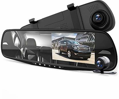 PYLE Mirror Dash Cam Kit Reverse Assist Camera System