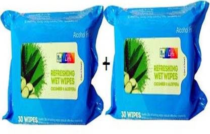 Apollo REFRESHING WET WIPES LEMON Soft Cleansing (30+30 Wipes) Set of 2