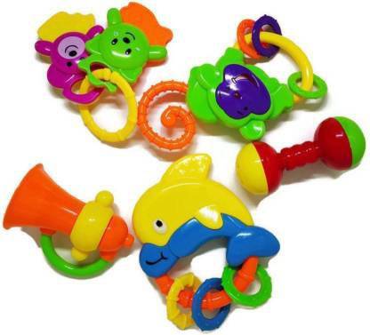 LooknlveSports Rattle for Kids Rat Rattle (Multicolor) Rattle