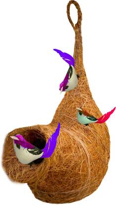LIVEONCE 3birds with wlf nest for decoration -STRONG Bird House