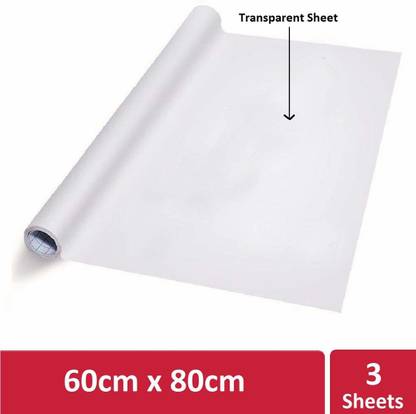 Kowa Writing Sheet, Portable Transparent Board for Office, Meetings (One Roll contains 3 Reusable Sheets) Transparent board