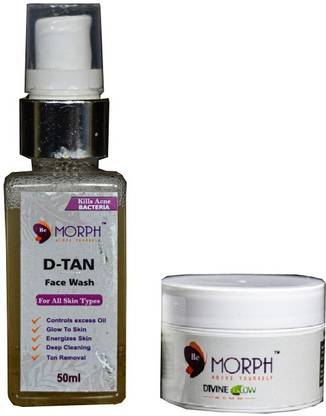 Be Morph Profession Herbal Combo 50 gm Face Cream With 50 Ml D-Tan Face Wash for Tan Removal, Dark Circles, Pimple, Pigmentation, Acne, Wrinkles & Anti Aging From For Black Skin to Fair Skin in herbal manner