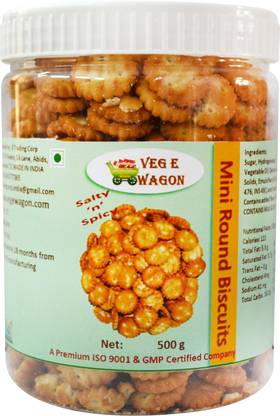 Veg E Wagon Mini Round Biscuits Salted Biscuit