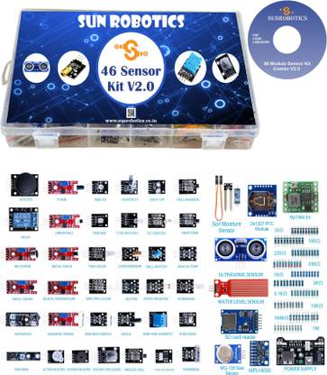SunRobotics 46 in 1 Sensor Modules Kit for Arduino Uno R3, Mega 2560, Raspberry Pi (37 in 1 + Additonal Modules) Electronic Components Electronic Hobby Kit