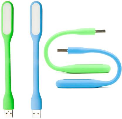 Ravbelli USB Lite Set of 2 Mini USB LED Light Lamp, USB Light for Laptop Computer Keyboard, Flexible Gooseneck Reading Light, USB Powered LED Light, Portable USB Laptop Light (Colours May Vary) USB Hub, Led Light