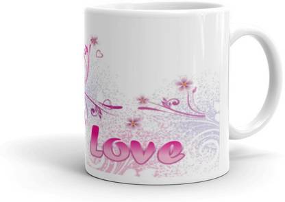 THE N S GIFT CRAFT Love Making Life Multicolour Printed Coffee 325ml- White Ceramic for Friend, Gift for Brother, Husband Melamine Coffee Mug