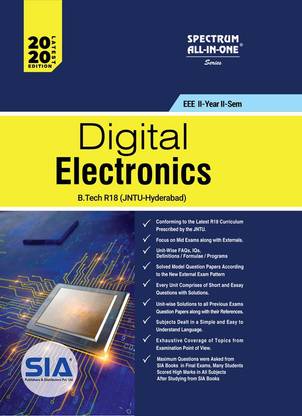 Digital Electronics, B.Tech II-Year II-Sem (EEE) R18 (JNTU-HYDERABAD) Latest 2020 Edition