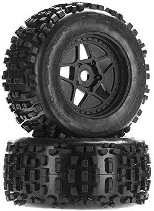 Arrma Ar510092 Dboots Backflip 3.8" Mt 6S Rc Monster Truck Tire With Foam Insert, Mounted On Multi-Spoke Wheel 17Mm Hex, Black (Set Of 2)