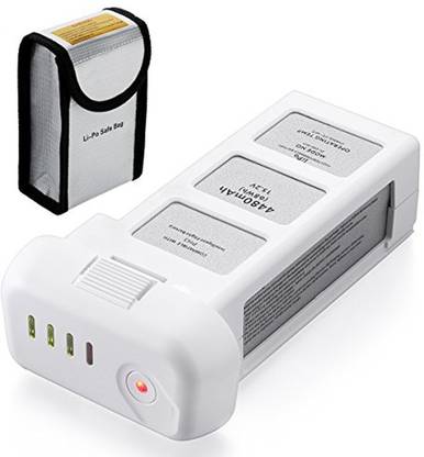 Powerextra 15.2V 4480Mah Lipo Intelligent Battery Replacement Battery + Battery Safe Bag For Dji Phantom 3 Se, Professional, Phantom 3 Advanced, Phantom 3 Standard, 4K s
