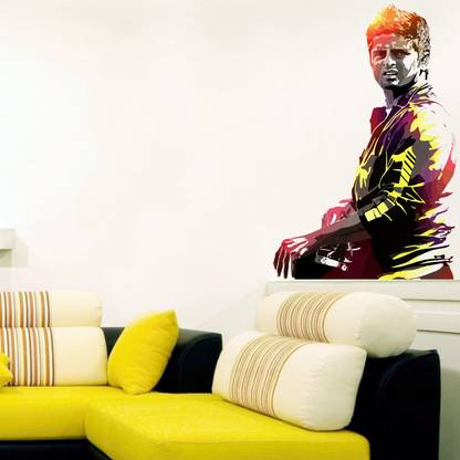 StickMe 100 cm Suresh Raina Cricket IPL Wall Sticker - SM 453 Self Adhesive Sticker