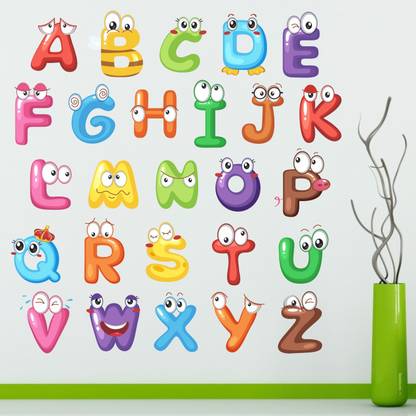 StickMe 100 cm Cute Alphabets Wall Sticker - SM 467 Self Adhesive Sticker
