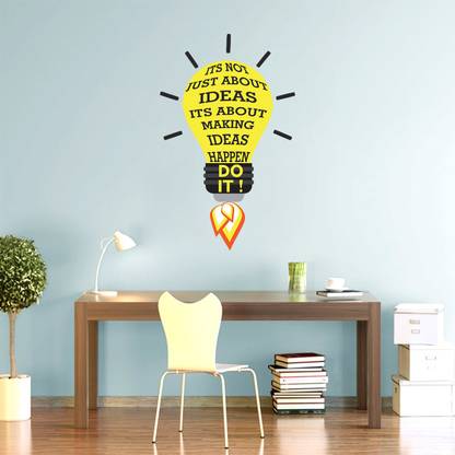 StickMe 55 cm Making Ideas Happen - Do It - Office - Motivational - Inspirational - Quotes - Wall Sticker-SM562 Self Adhesive Sticker