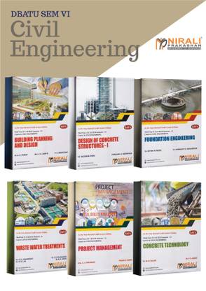 (Set of 6 Books) DBATU - Civil Engineering - Third Year - Semester 6 - Text books