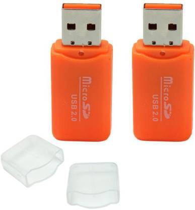 Original MICRO SD USB 2.0 HIGH SPEED CRDN-5 , PACK OF 2 Card Reader (Orange) Card Reader