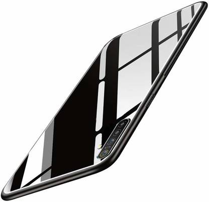 MOBILOVE Back Cover for Realme 6 | Luxury Toughened Glass Cover With Shockproof Soft Silicone Side Case