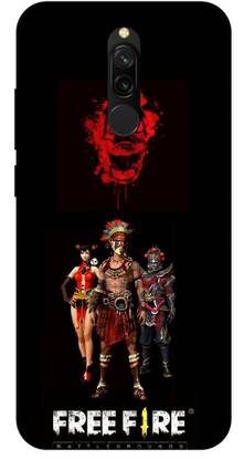 TPM Back Cover for Redmi 8 Printed Free Fire Game Mobile Back Cover