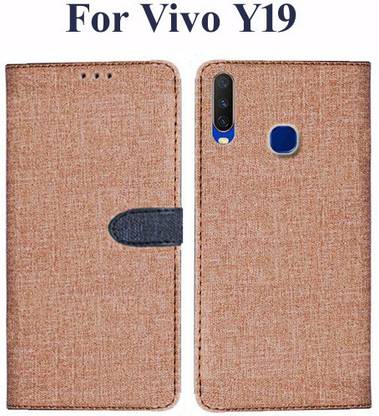 Nuvak Flip Cover for Vivo Y19, Vivo U20