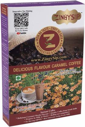 ZINGYSIP Caramel Coffee Powder Instant Coffee, Hot Cold Coffee Powder,Natural Caramel Coffee Flavor 100% Natural No More Boiling or Dipping is Required Instant Coffee