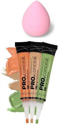 GLOWY BEST PRO CONCEAL TUBE CONCEALERS WITH BLENDER
