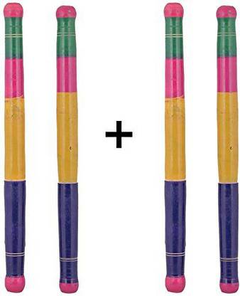 Sri Balajee Kolattam / Dandiya Sticks - 2 Pairs Dandia Sticks
