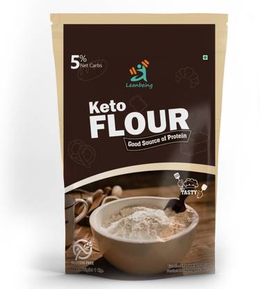 LEANBEING Keto Flour (1Kg) | Best Low Carb Flour | 1gm net Carb per Chapati | Gluten Free | No additives