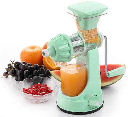 Ganesh Plastic Large Stainless Steel And Plastic Hand Juicer Four Way Filter Mesh to Extract Maximum Juice Out of Fruits & Vegetables Hand Juicer