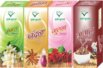 SHAHI SUGANDH Dhoop set of 12 chandan,mogra,gulab,google