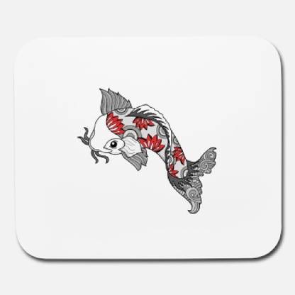SKY DOT aesthetic koi fish unique body art design mouse pad Mousepad