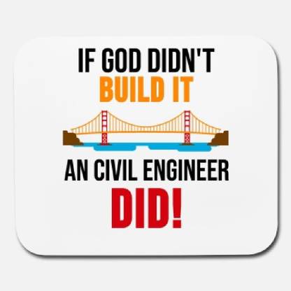SKY DOT civil engineering shirt engineer nerd gift mouse pad Non Slip Base Mousepad