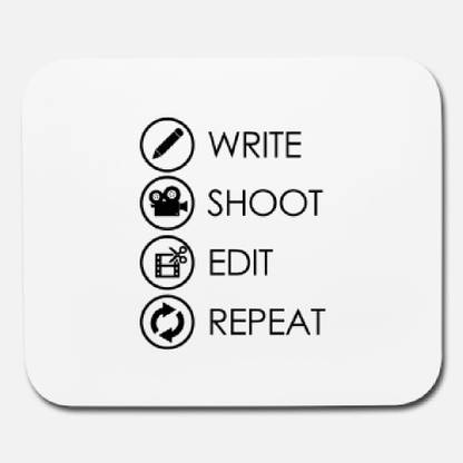 SKY DOT write shoot edit repeat mouse pad Mousepad